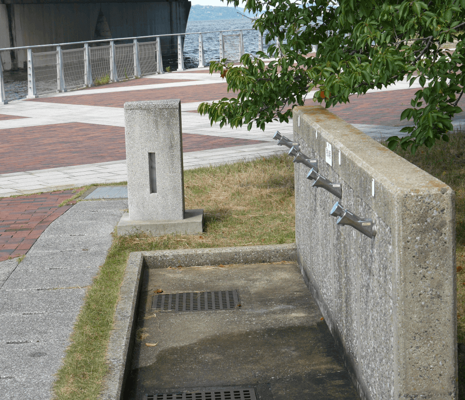 福岡県みなと100年公園手洗い場1